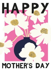 White Flower Mothers Day Card