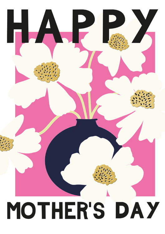 White Flower Mother's Day Card