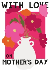 Pink Flower Mothers Day Card