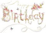 Text Pink Birthday Card