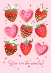 Strawberries Valentine's Day Card