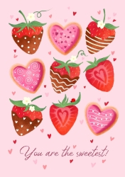 Strawberries Valentines Day Card