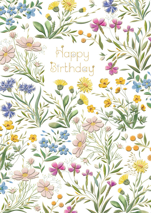 Flowers Birthday Card