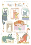 Cat Portraits Birthday Card