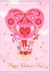 Hot Air Balloon Valentine's Day Card
