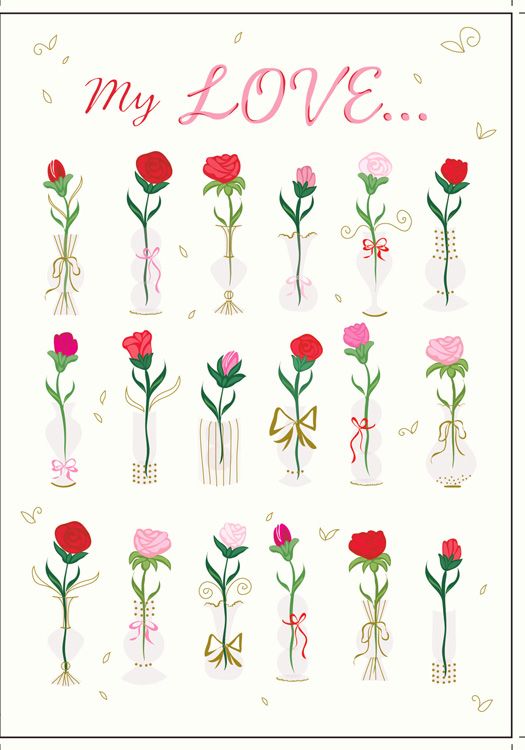My Love Roses Anniversary Card