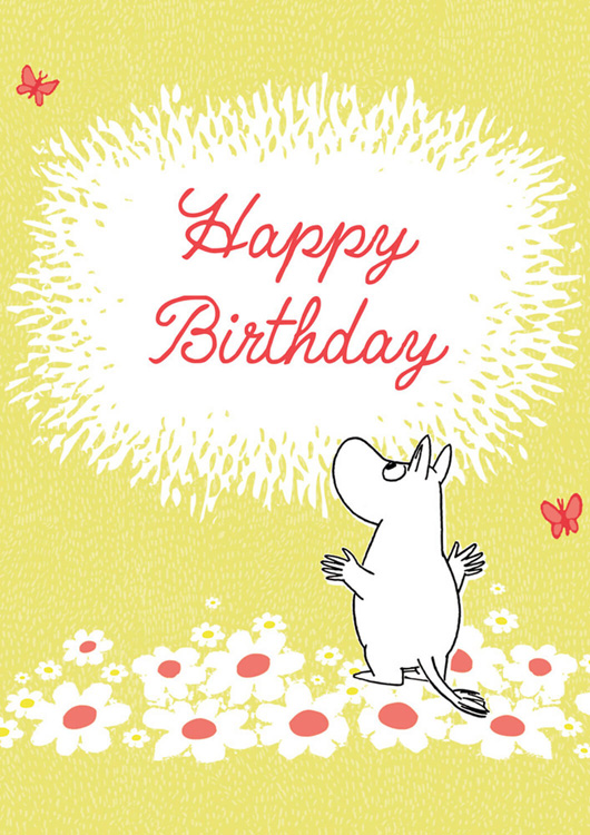 MOOMIN Daisies Birthday Card