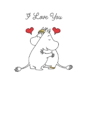 MOOMIN I Love U Love Card