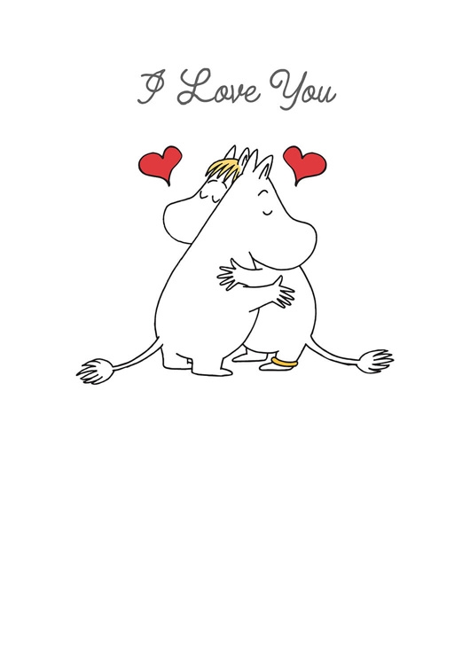 MOOMIN I Love U Love Card