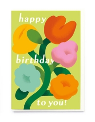 Multi Flowers Birthday Card