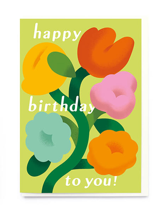 Multi Flowers Birthday Card