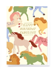 Horses Birthday Card