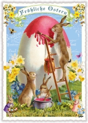 Paint Egg Easter Postcard