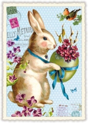 Bunny Egg Easter Postcard