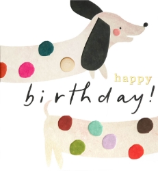 Polka Dot Dogs Birthday Card