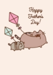 PUSHEEN Kites Father's Day Card