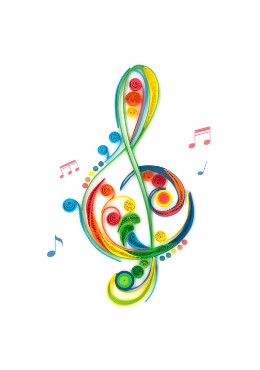 Music Quill Blank Card