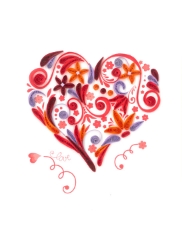 Heart Quill Love Card