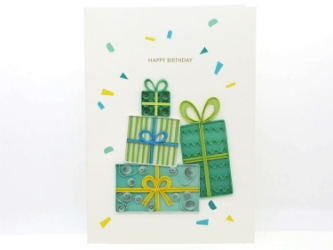 Presents Quill Birthday Card