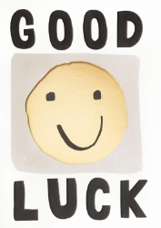 Smiley Face Good Luck Card