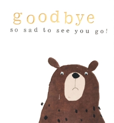 Goodbye Bear Blank Card