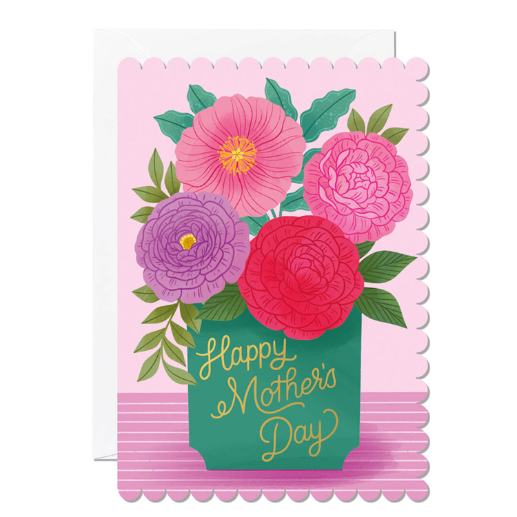 Vase Flower Mother's Day Card