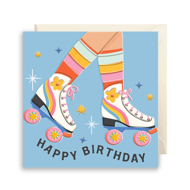 Roller Skates Birthday Card
