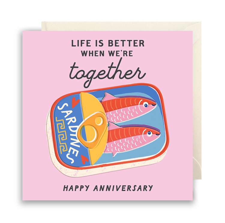Tinned Fish Anniversary Card