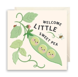 Baby Sweet Pea New Baby Card