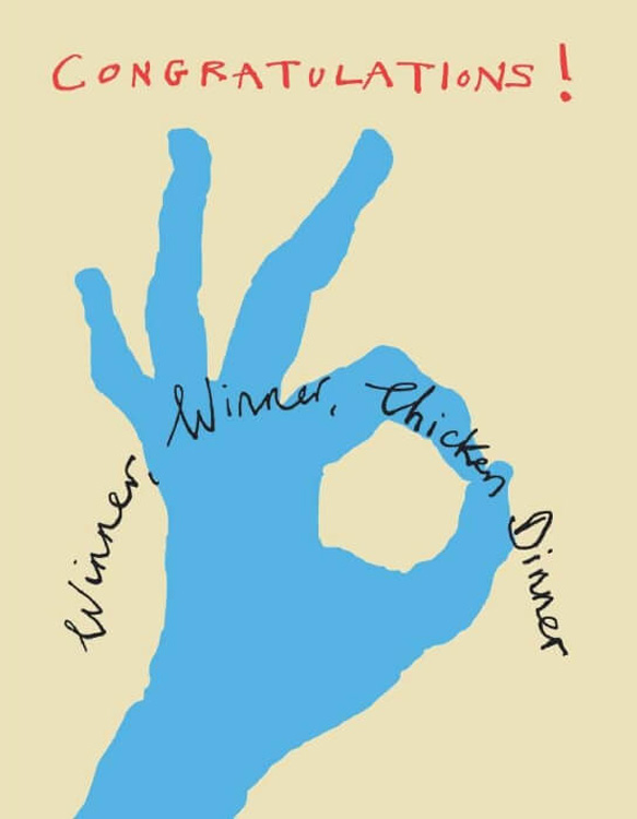 Winner Winner Congratulations Card