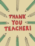 Teacher Pencils Thank You Card