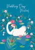Swans Wedding Card 