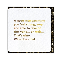 Sexy Strong Wine Friendship Card 