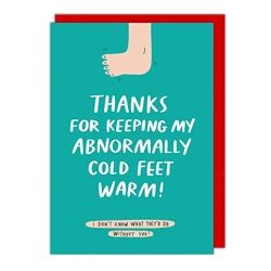 Cold Feet Warm Love Card 