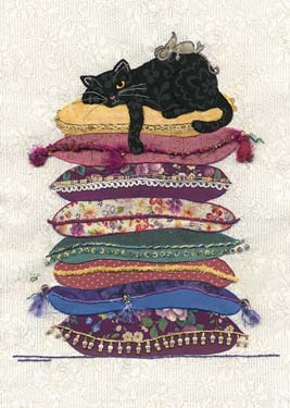 Cat Cushions Blank Card 