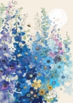 Delphiniums Blank Card 