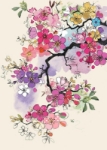 Pink Blossom Blank Card 