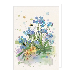 Forget Me Nots Blank Card 