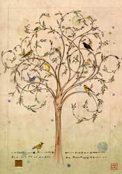 Bird Tree Blank Card 