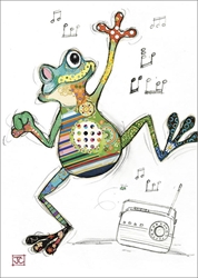 Freddy Frog Blank Card 