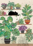 Cat Plants Blank Card 