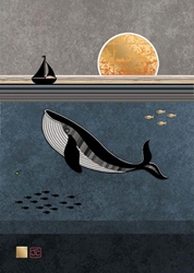 Whale Boat Blank Card 