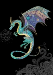 Blue Dragon Blank Card 
