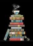 Book Pile Blank Card 