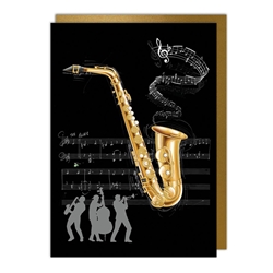 Saxophone Blank Card 