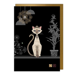 Siamese Cat Blank Card 