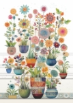 Flower Pots Blank Card