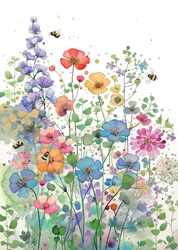 Floral Meadow Blank Card