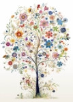 Floral Tree Blank Card
