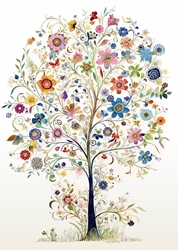 Floral Tree Blank Card